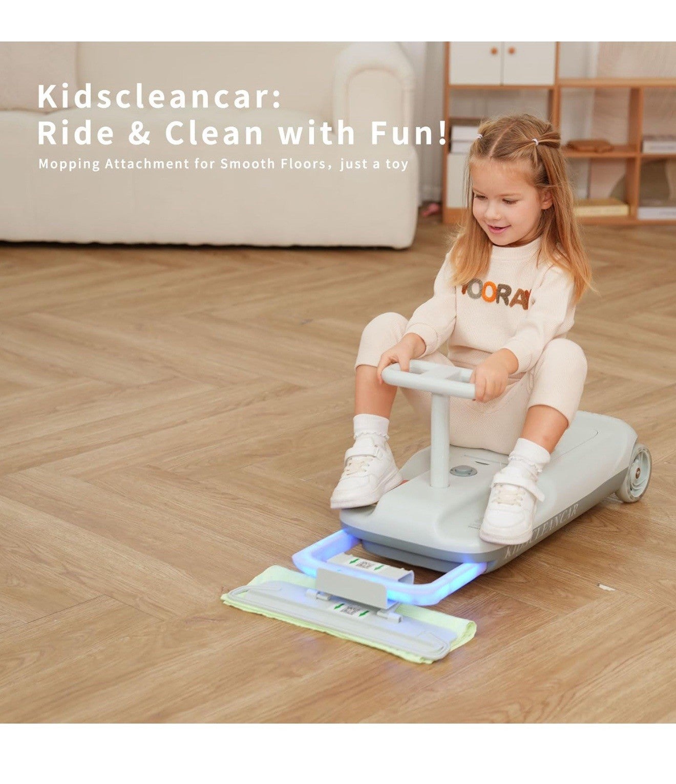 12V Ride-On Car with Cleaning Function 3-in-1 Gokart Soft Start 5-Speed Adjustable Trend Times 3