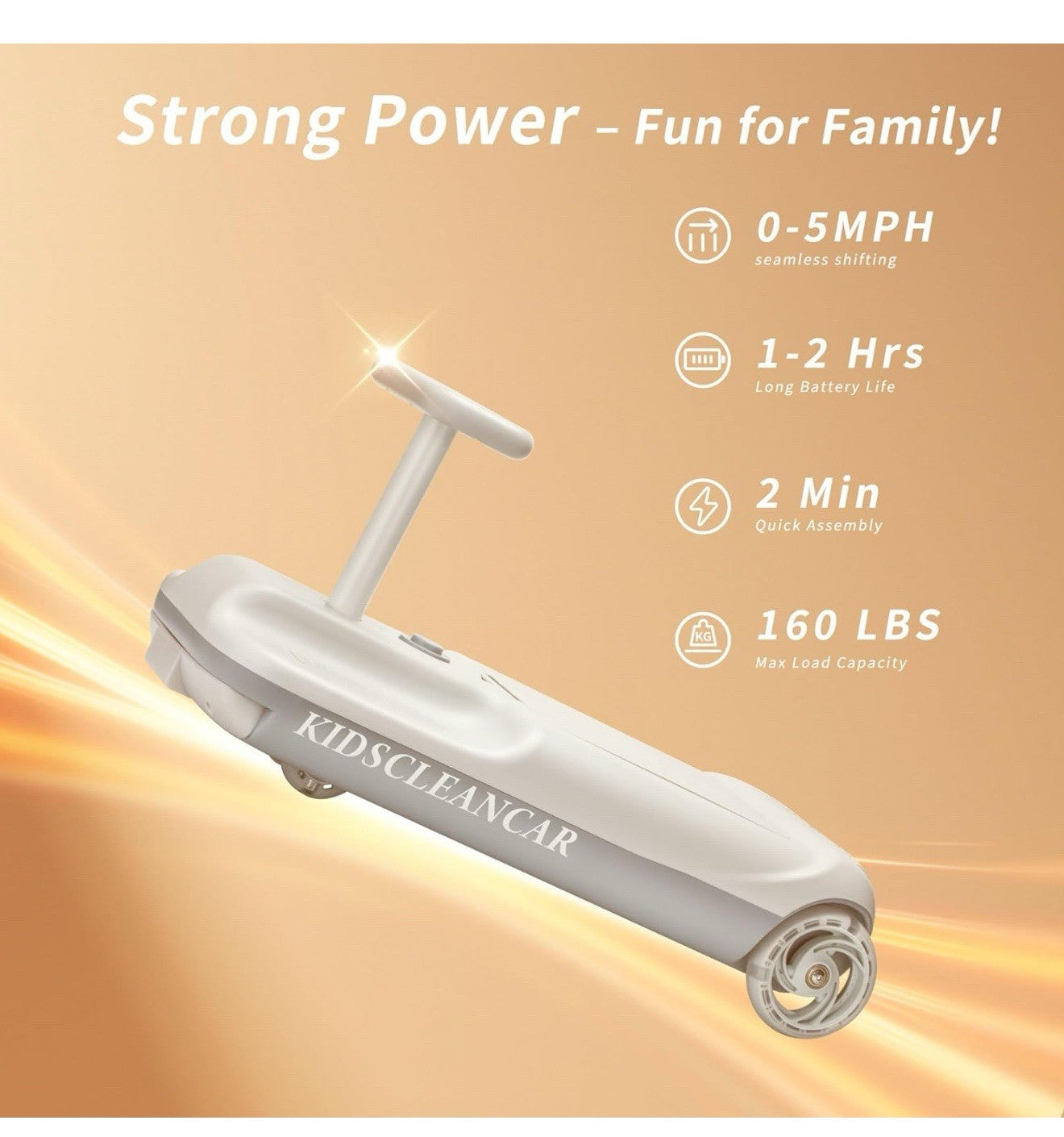 12V Ride-On Car with Cleaning Function 3-in-1 Gokart Soft Start 5-Speed Adjustable Trend Times 4