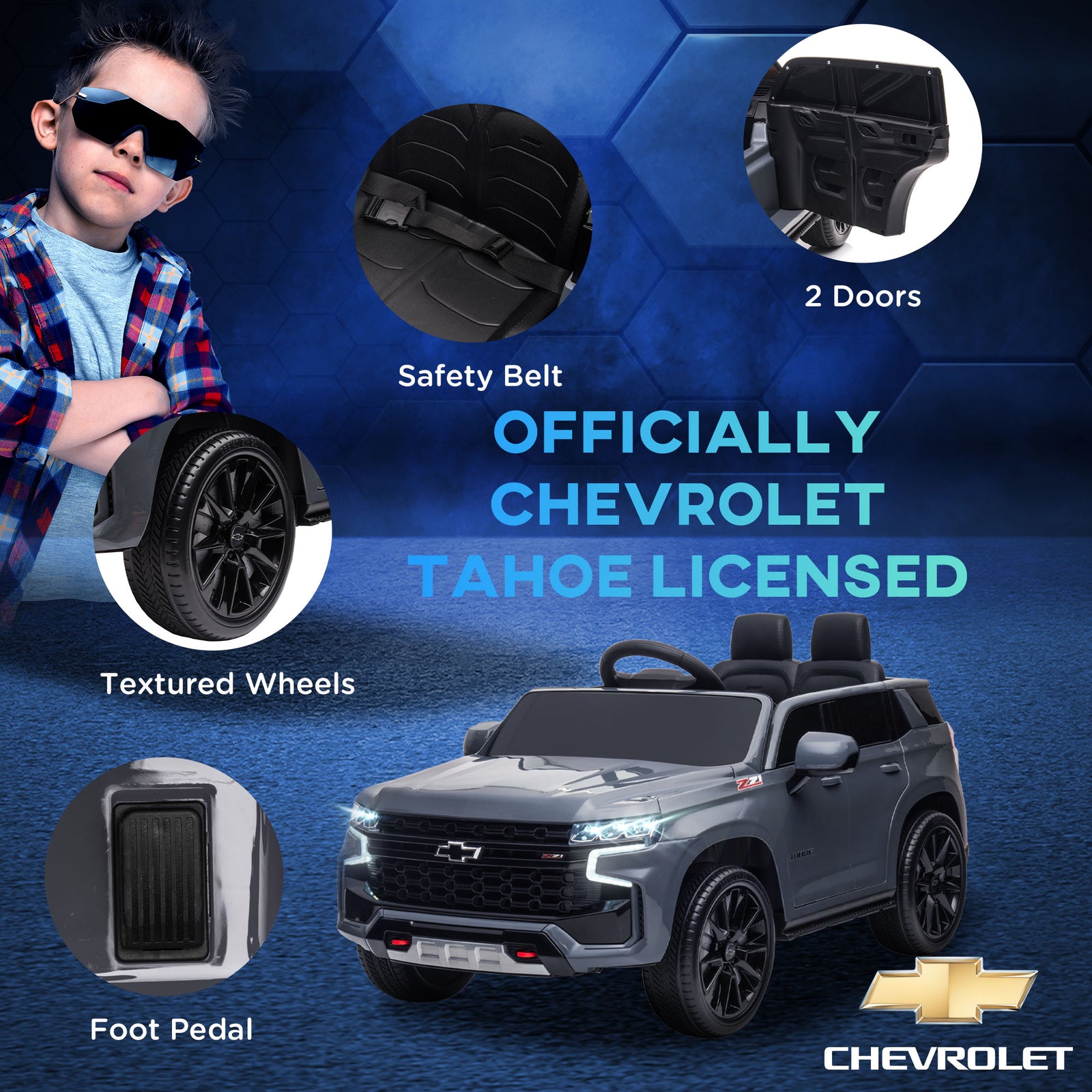 12V Electric Kids Ride-On Car with Parent Remote Control and Music Player Trend Times 3
