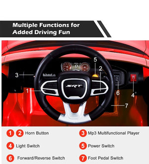 12V Ride-On Dodge Charger Electric Vehicle for Kids with Remote Control Trend Times 4