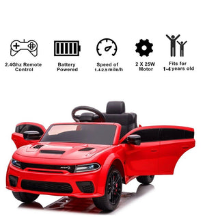 12V Ride-On Dodge Charger Electric Vehicle for Kids with Remote Control Trend Times 7