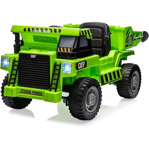 12V 4-Wheel Electric Ride-On Dump Truck with Battery-Powered Dump Bed Toy Car Trend Times 17