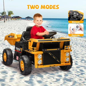 12V Electric Ride-On Dump Truck and Car Toy with Remote Control and Functional Dump Bed Trend Times 14