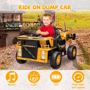 12V Electric Ride-On Dump Truck and Car Toy with Remote Control and Functional Dump Bed Trend Times 15