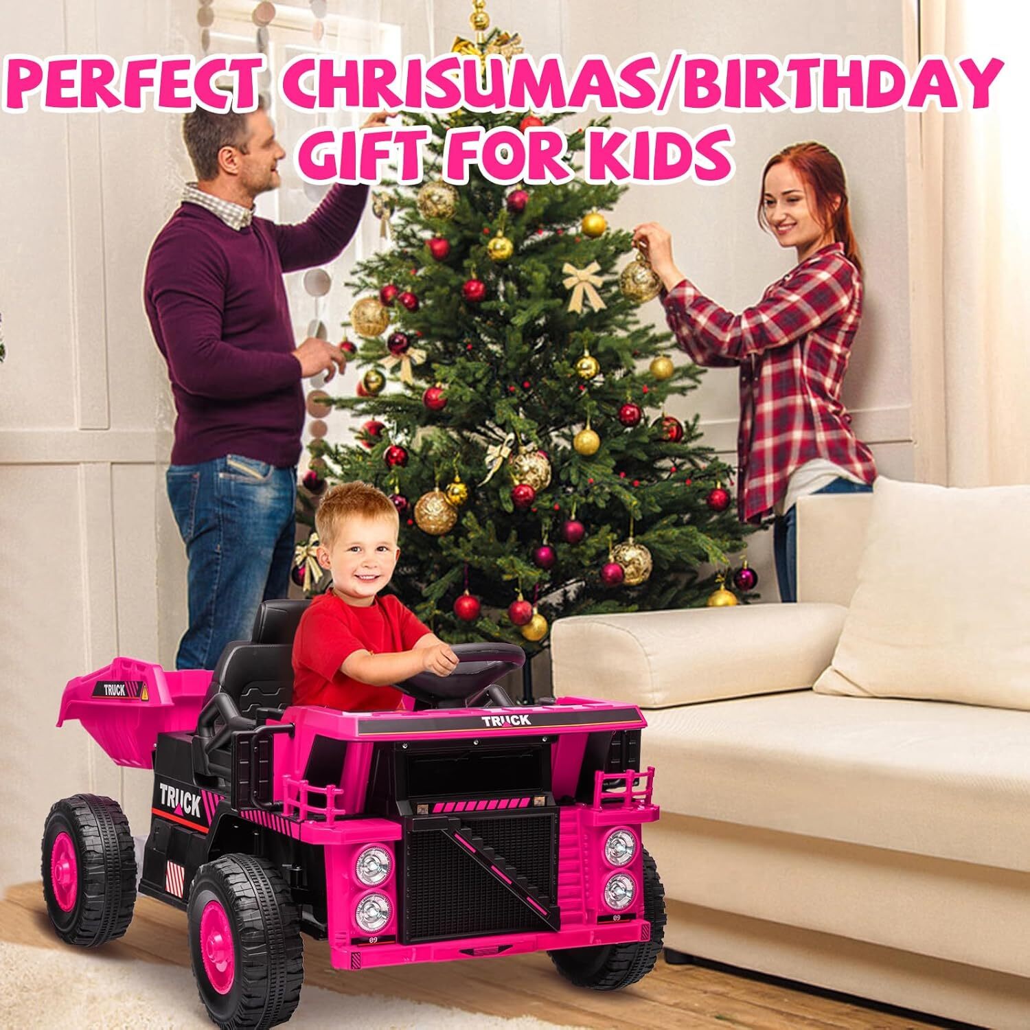 12V Electric Ride-On Dump Truck and Car Toy with Remote Control and Functional Dump Bed Trend Times 23