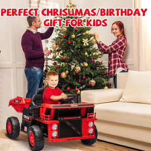12V Electric Ride-On Dump Truck and Car Toy with Remote Control and Functional Dump Bed Trend Times 6