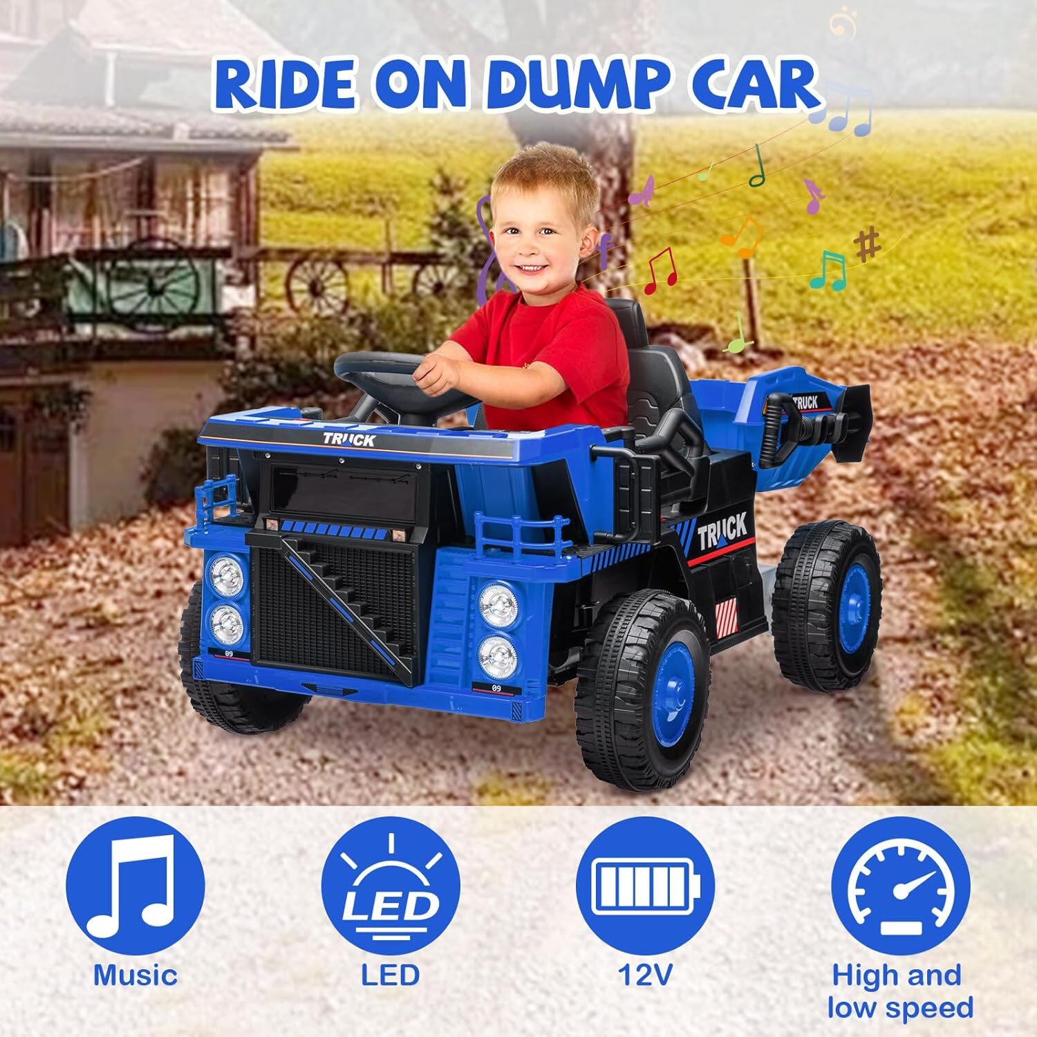 12V Electric Ride-On Dump Truck and Car Toy with Remote Control and Functional Dump Bed Trend Times 9