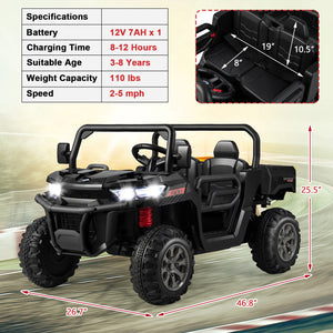 12V Ride-On Dump Truck with Dump Bed, Adjustable Safety Belt, and Lockable Doors Trend Times 1