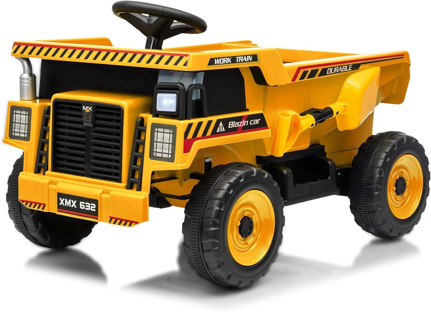 12V Ride-On Dump Truck with Remote Control, Auto Dump Bed, Shovel, and Music for Kids Ages 3-8 Trend Times 15