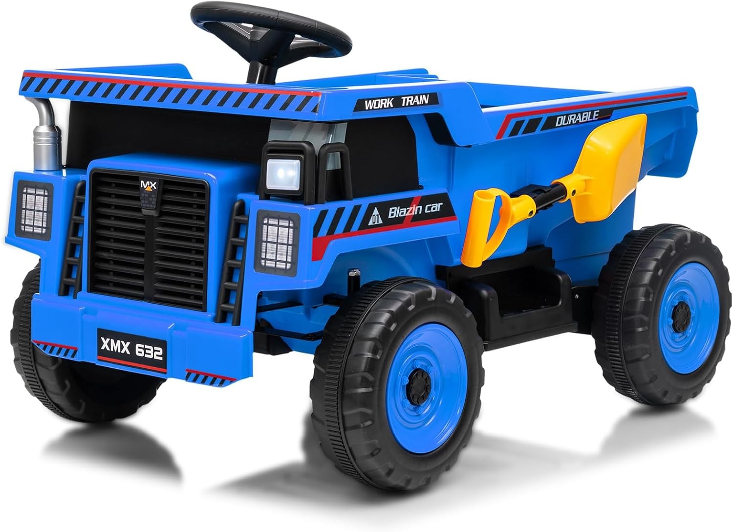 12V Ride-On Dump Truck with Remote Control, Auto Dump Bed, Shovel, and Music for Kids Ages 3-8 Trend Times 19
