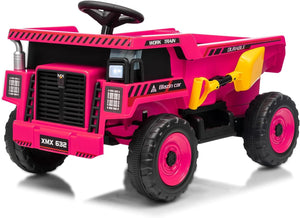 12V Ride-On Dump Truck with Remote Control, Auto Dump Bed, Shovel, and Music for Kids Ages 3-8 Trend Times 25