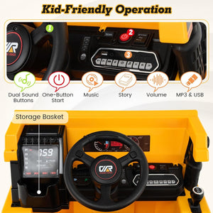 12V Ride-On Electric Dump Truck with Remote Control and Shovel for Kids Trend Times 2