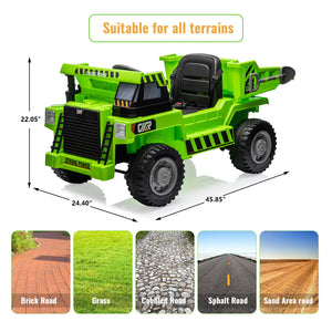 12V Ride-On Electric Dump Truck with Remote Control, Dump Bed, and Extra Shovel Trend Times 13