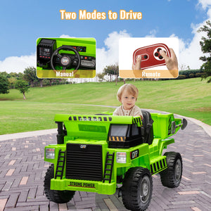 12V Ride-On Electric Dump Truck with Remote Control, Dump Bed, and Extra Shovel Trend Times 14
