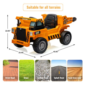 12V Ride-On Electric Dump Truck with Remote Control, Dump Bed, and Extra Shovel Trend Times 17