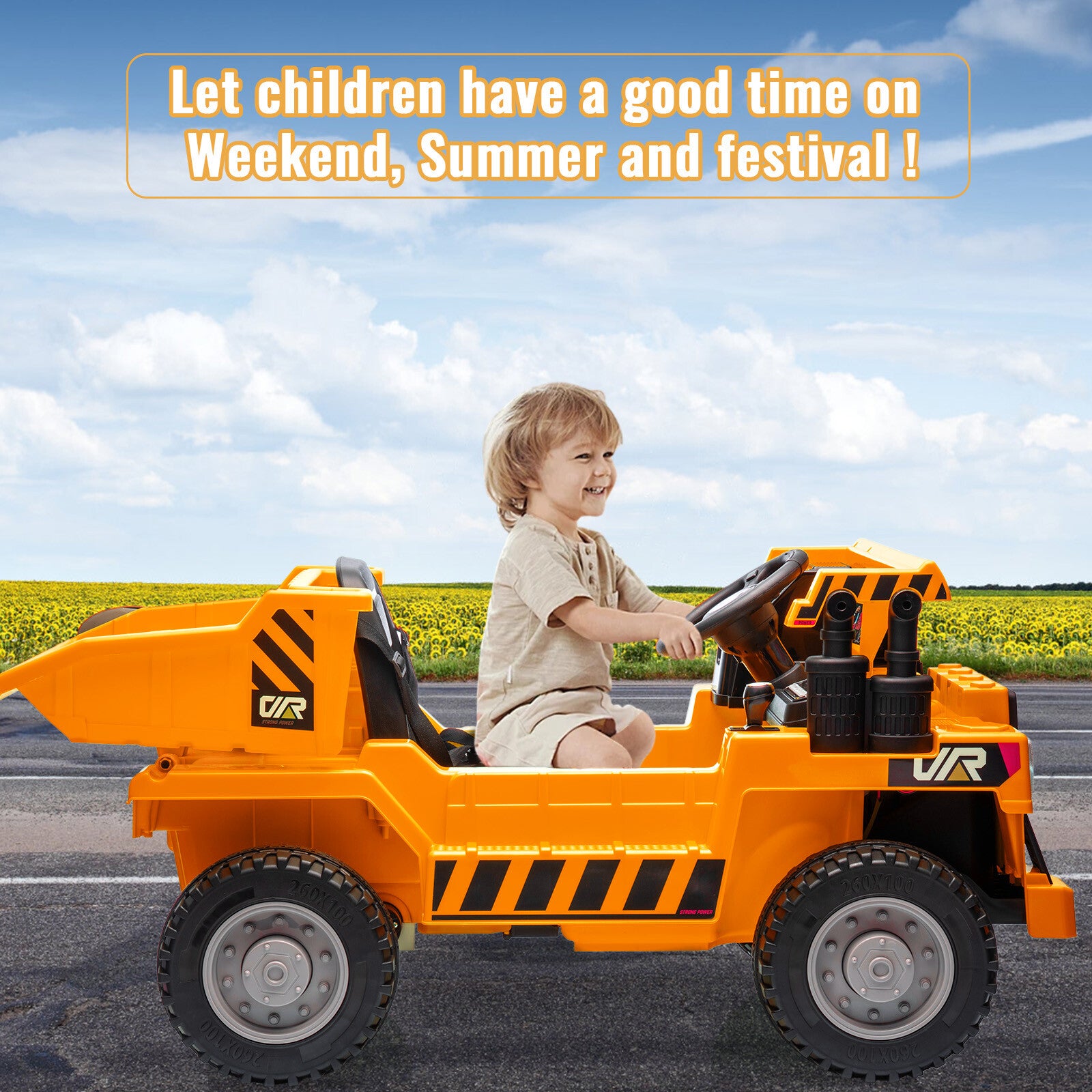 12V Ride-On Electric Dump Truck with Remote Control, Dump Bed, and Extra Shovel Trend Times 19