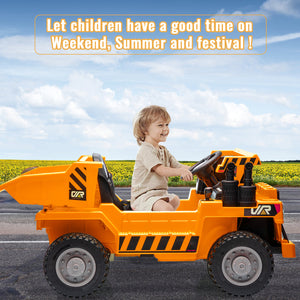 12V Ride-On Electric Dump Truck with Remote Control, Dump Bed, and Extra Shovel Trend Times 19