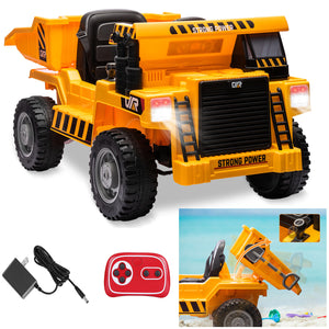 12V Electric Ride-On Dump Truck with Remote Control and Music for Kids Trend Times Variant 0