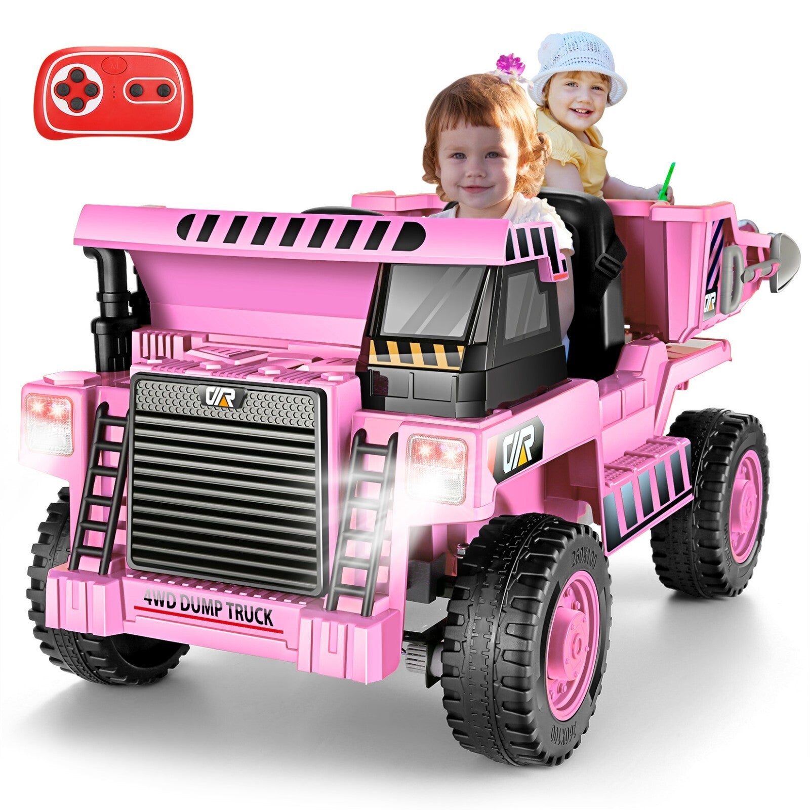 12V Electric Ride-On Dump Truck with Remote Control and Music for Kids Trend Times 1