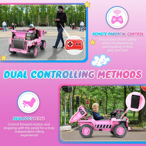 12V Electric Ride-On Dump Truck with Remote Control and Music for Kids Trend Times 7