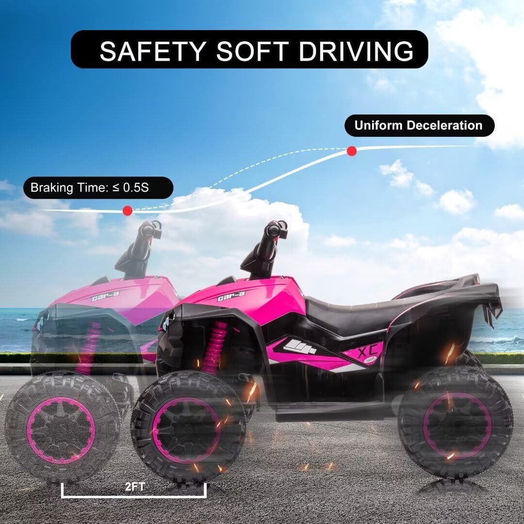 12V Electric Ride-On 4-Wheel Dual Drive ATV with Parent Remote Control for Kids Trend Times 10