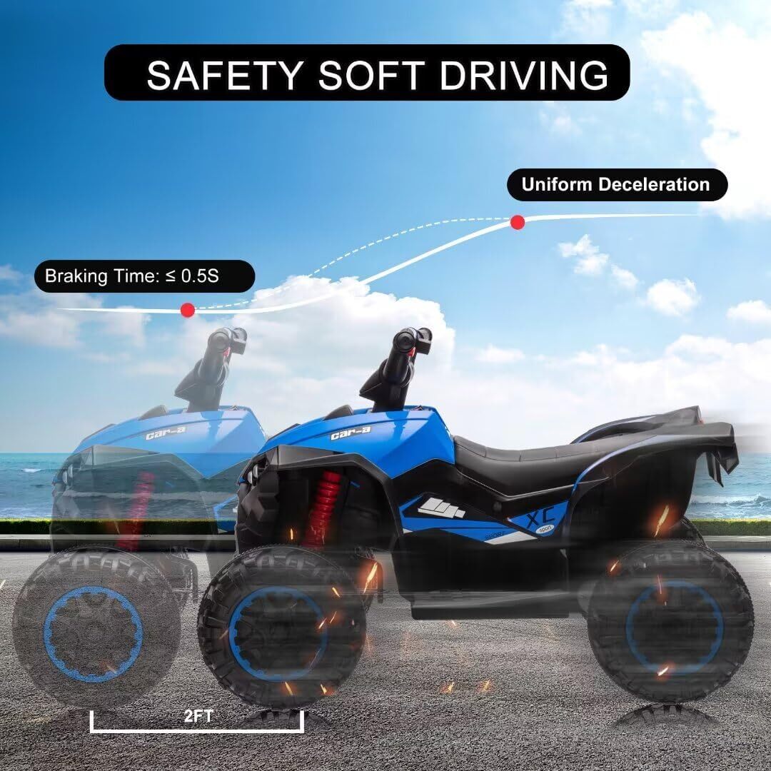 12V Electric Ride-On 4-Wheel Dual Drive ATV with Parent Remote Control for Kids Trend Times 15