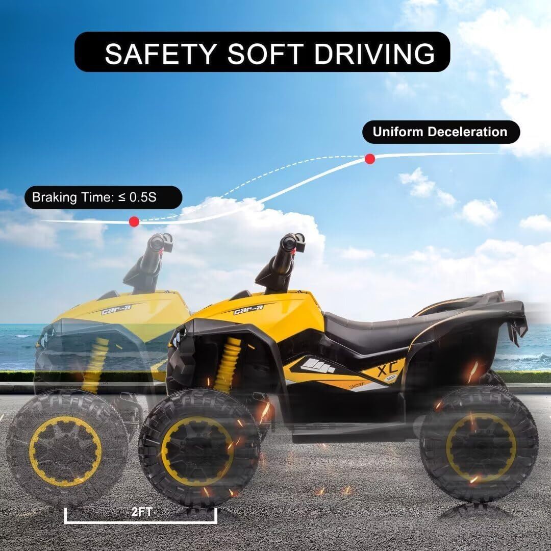 12V Electric Ride-On 4-Wheel Dual Drive ATV with Parent Remote Control for Kids Trend Times 23