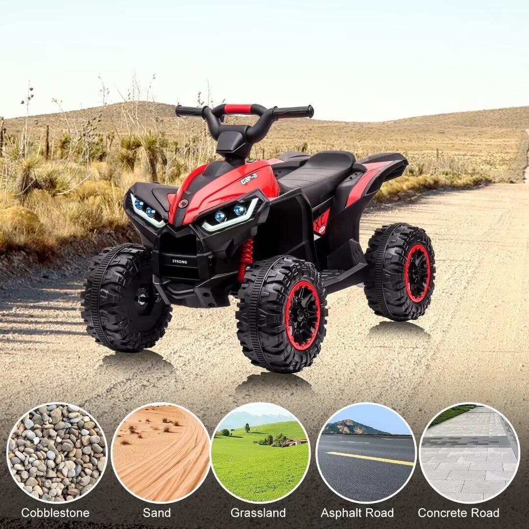 12V Electric Ride-On 4-Wheel Dual Drive ATV with Parent Remote Control for Kids Trend Times 4