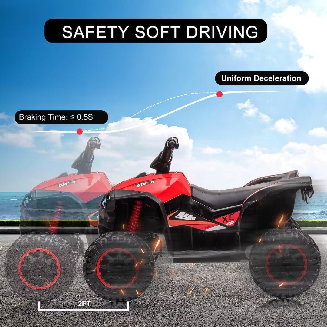 12V Electric Ride-On 4-Wheel Dual Drive ATV with Parent Remote Control for Kids Trend Times 6