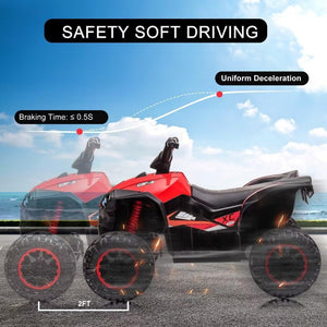 12V Electric Ride-On 4-Wheel Dual Drive ATV with Parent Remote Control for Kids Trend Times 6