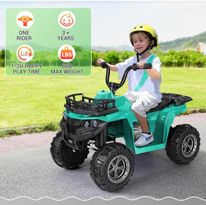 12V Electric Ride-On ATV for Kids 4-Wheeler Quad with Bluetooth Music Player Trend Times 1