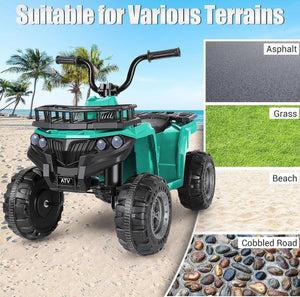 12V Electric Ride-On ATV for Kids 4-Wheeler Quad with Bluetooth Music Player Trend Times 2