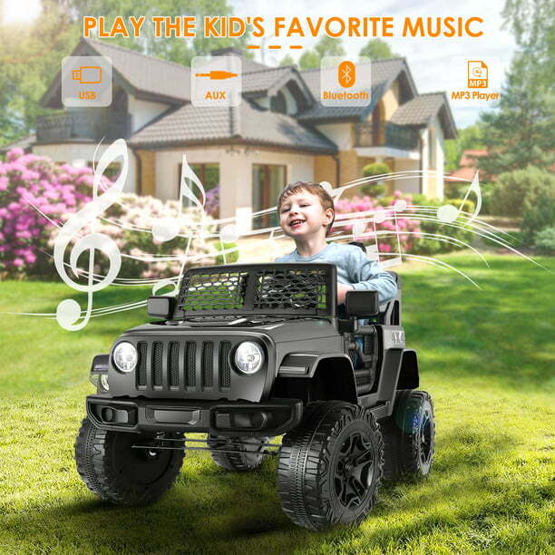 12V Electric Ride-On Power Wheel Truck Car for Kids 3-8 Years, 2-Seater Toy Vehicle Trend Times 7