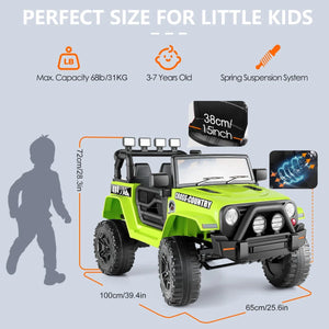 12V Electric Ride-On Car for Kids with Remote Control, Bluetooth, and LED Lights Trend Times 3