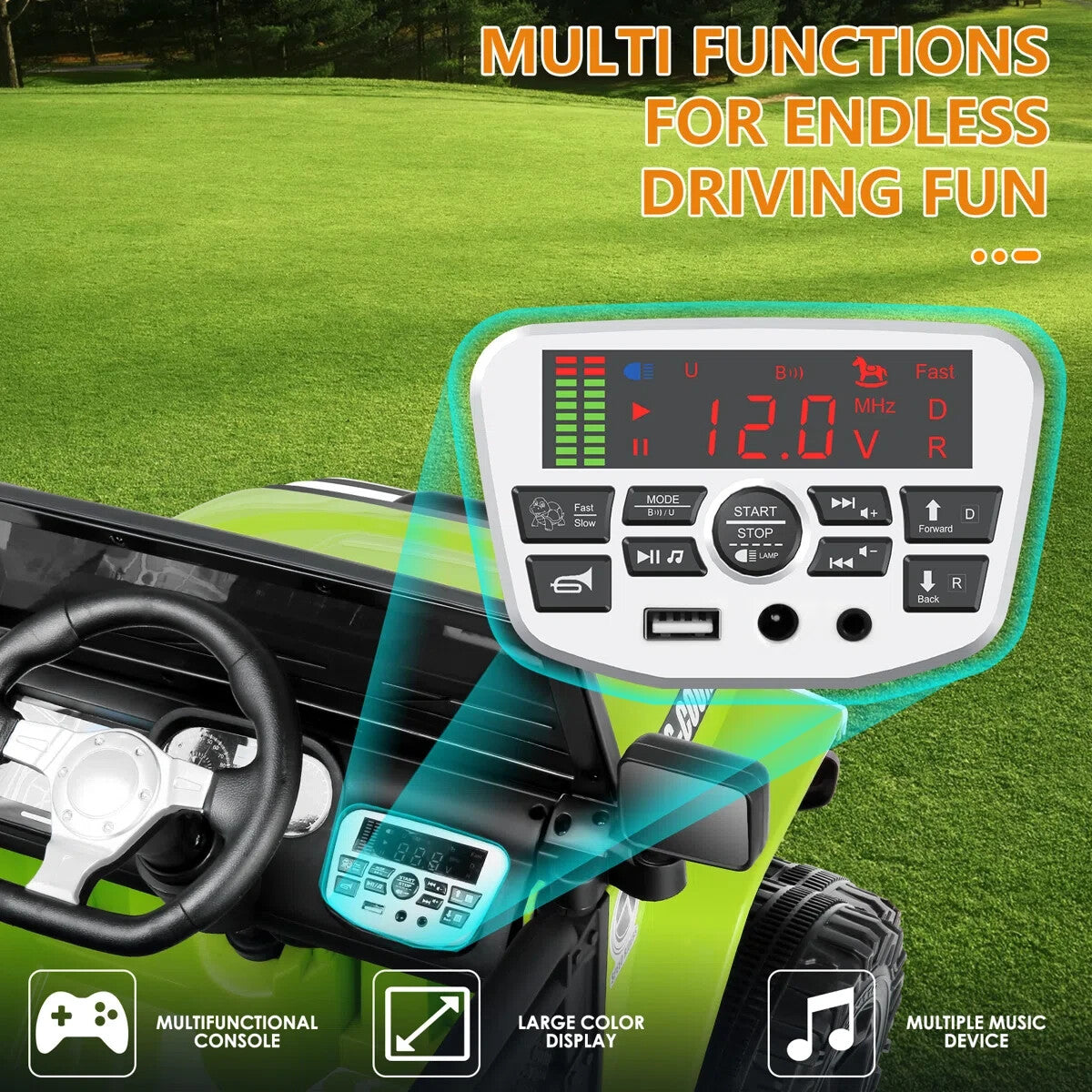 12V Electric Ride-On Car for Kids with Remote Control, Bluetooth, and LED Lights Trend Times 9
