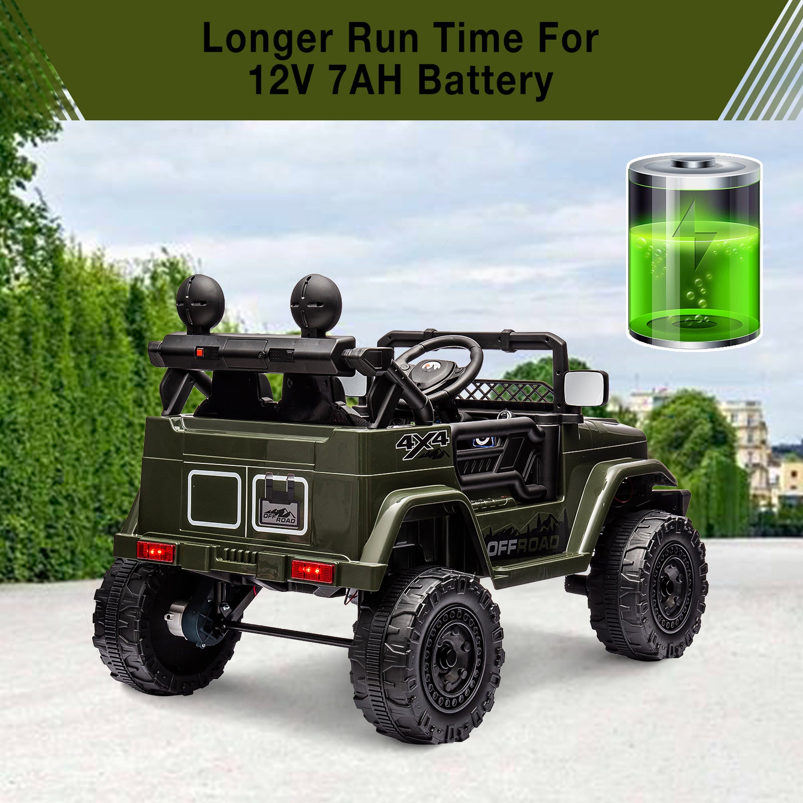 12V Ride-On Electric Car for Kids with Remote Control, LED Lights, and 3 Speed Settings Trend Times 11