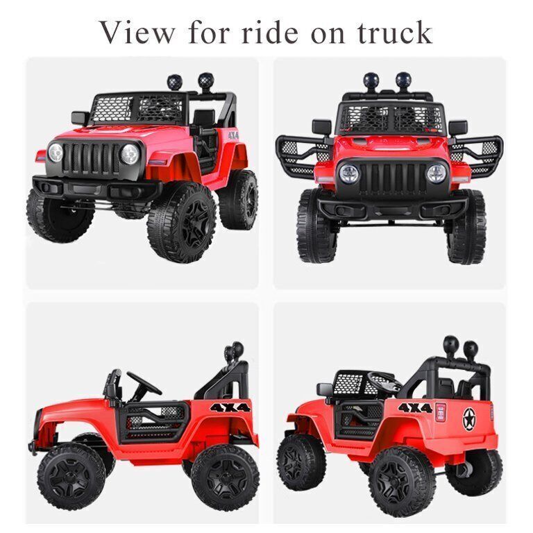 12V Electric Ride-On Jeep Power Wheel Truck Toy Car for Children with Remote Control Trend Times 10