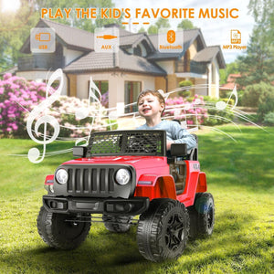 12V Electric Ride-On Jeep Power Wheel Truck Toy Car for Children with Remote Control Trend Times 4