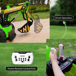 12V Electric Ride-On Excavator Toy Vehicle with Motorized Arm for Kids Trend Times 5