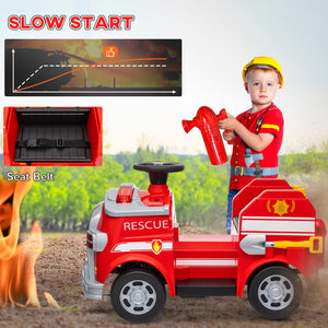 12V Ride On Fire Truck with Siren and Flashing Lights Trend Times 6
