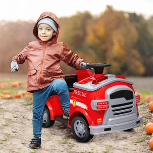 12V Ride On Fire Truck with Siren and Flashing Lights Trend Times 8