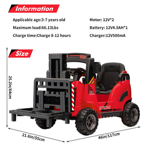 12V Electric Ride-On Forklift Construction Car with Remote Control Trend Times 11