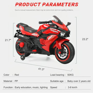 12V Battery-Powered 2-Wheel Ride-On Motorcycle Toy for Kids with Bluetooth Trend Times 3
