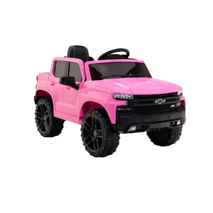 12V Pink Battery-Powered Ride-On Truck Licensed Chevrolet Silverado for Kids Trend Times 1