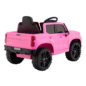 12V Pink Battery-Powered Ride-On Truck Licensed Chevrolet Silverado for Kids Trend Times 6
