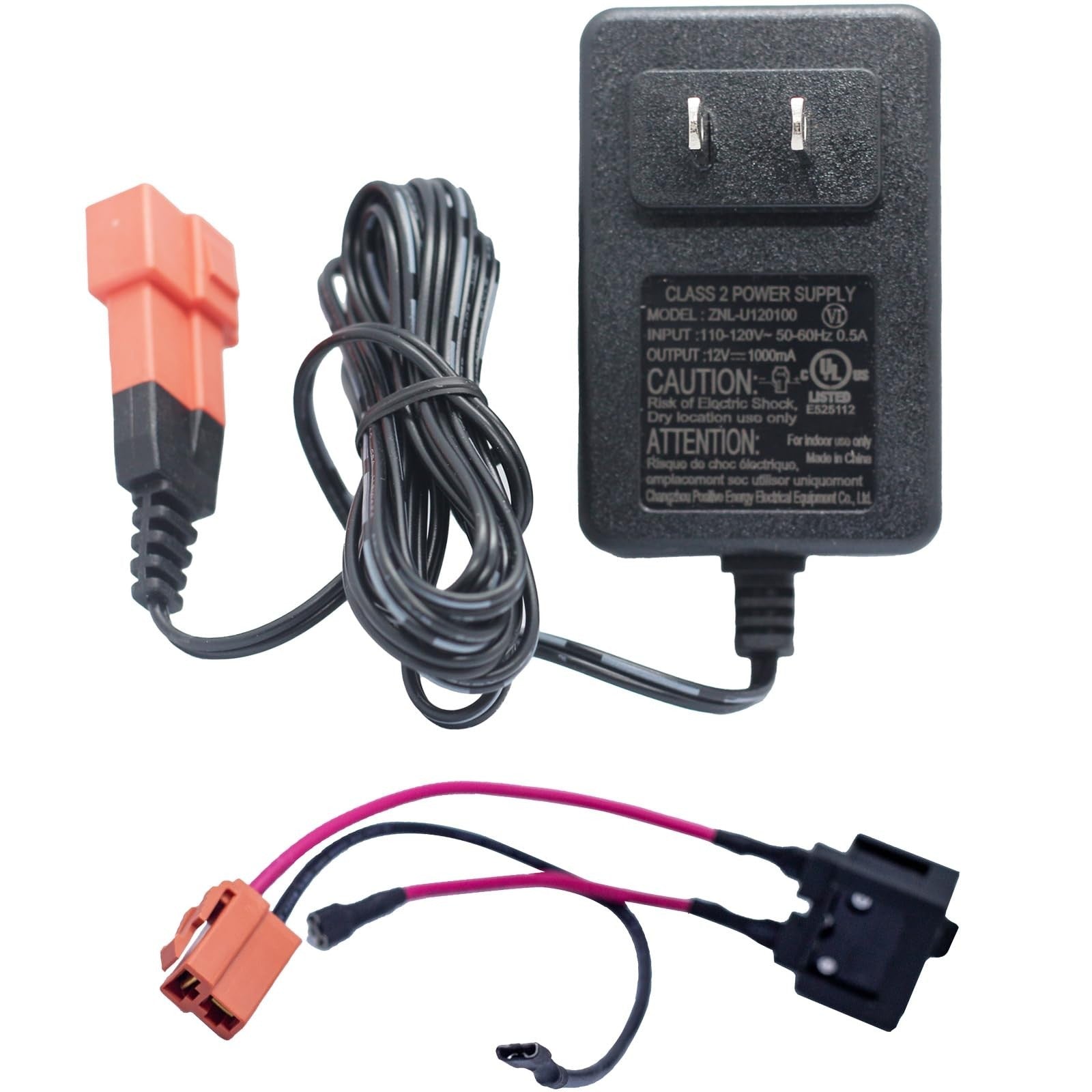 12V Ride-On Toy Battery Charger Power Adapter with Square Plug for Kids Electric Car Trend Times 1