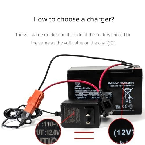 12V Ride-On Toy Battery Charger Power Adapter with Square Plug for Kids Electric Car Trend Times 6