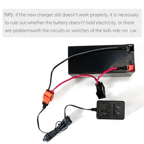 12V Ride-On Toy Battery Charger Power Adapter with Square Plug for Kids Electric Car Trend Times 7