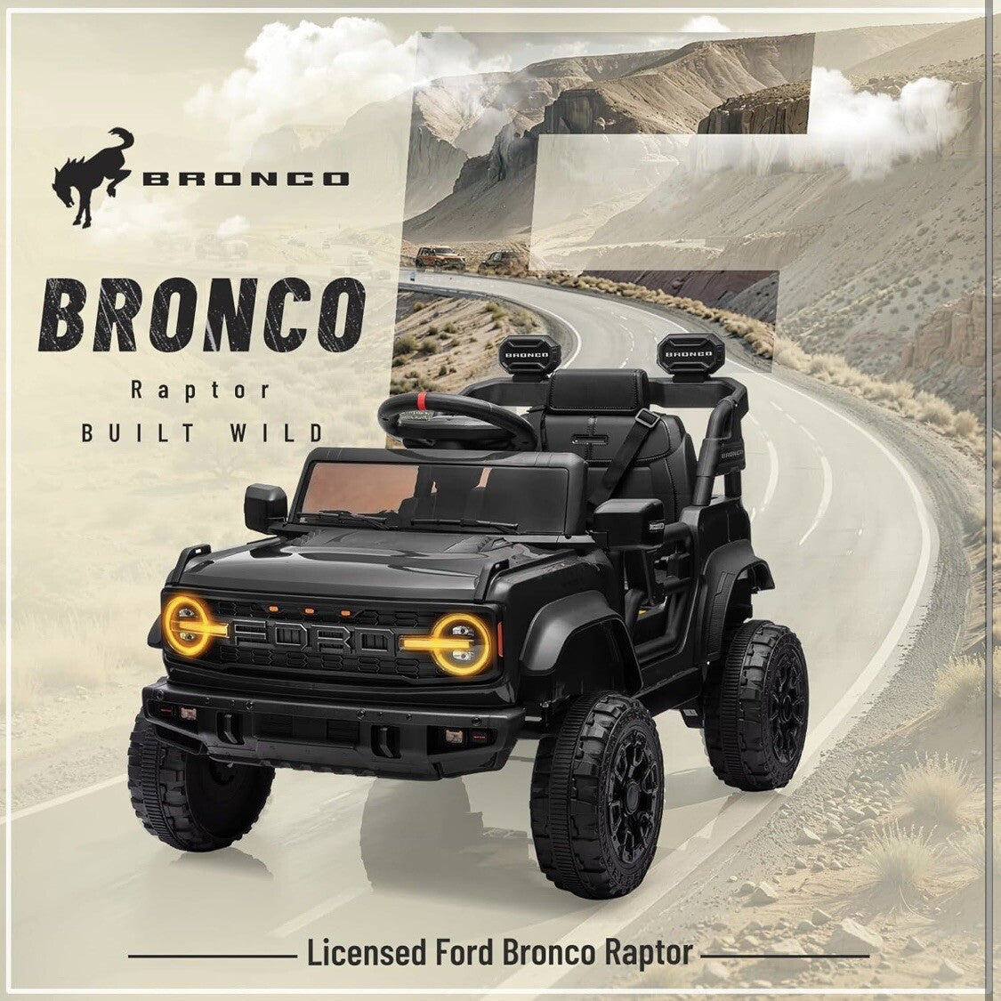 12V Electric Ride-On Ford Raptor Car for Kids with Remote Control Trend Times 1