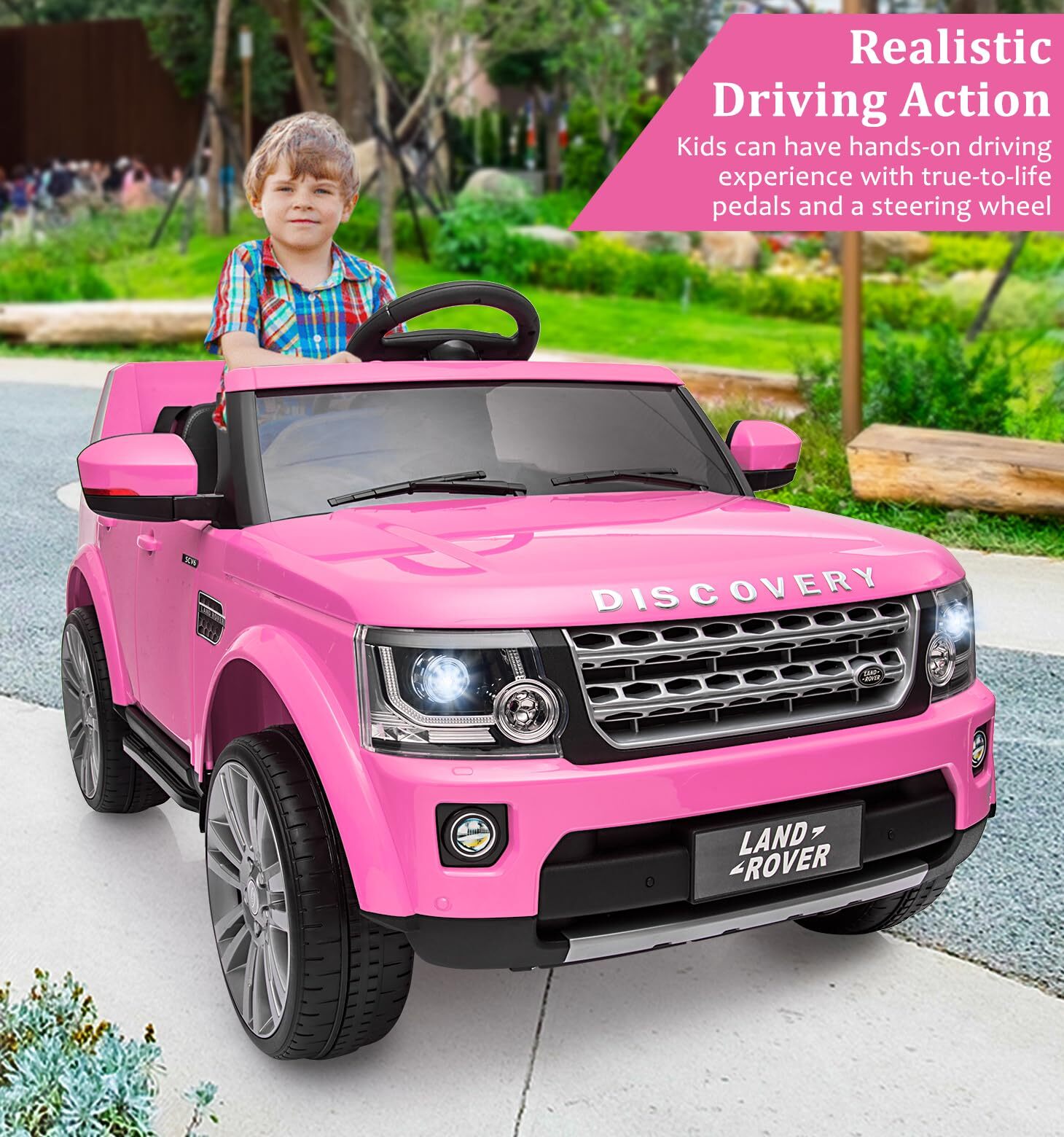 12V Electric Ride-On Car for Toddlers and Kids 3-8 with Parent Remote Control Trend Times 4